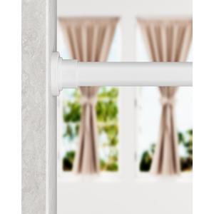 ALLZONE Heavy Duty Tension Shower Curtain Rod 28-42 Inches for Bathroom, Window, Non-Slip, Adjustable with Strong Spring Pole for Closet, Doorway, No Rust, No Drilling, White