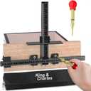King&Charles Cabinet Hardware Jig, Aluminum Alloy Cabinet Handle Jig with Automatic Center Punch, Avoid Jitter Caused by Direct Drilling, Use for Handles and Pulls on Drawers/Doors.