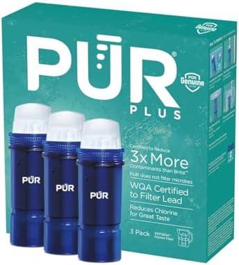 PUR PLUS Replacement Water Filters with Lead Reduction, 3 Pack
