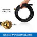 UNIFAMILY 12 Ft Dehumidifier Drain Hose 3/4 Inch FHT, Thickened Dehumidifier Hose with Galvanized Connectors to Prevent Water Leakage, Drain Hose for Dehumidifier Fits for Most of Dehumidifiers