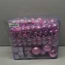 116Pcs Pink Christmas Ball Ornaments Set, Shatterproof Christmas Hanging Decoration Set with Gift Box, Assorted Decorative Baubles Set for Xmas Tree/ Home/ Wedding/ Party/ Holiday (Pink)