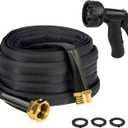 50FT Garden Hose Ultra Lightweight Outdoor Water Hose for Yard Garden
Kink-Free Flexible Hose Durable Abrasion Resistant 10-Function Nozzle for Yard, Lawn, Marine, RV and Daily Car Wash