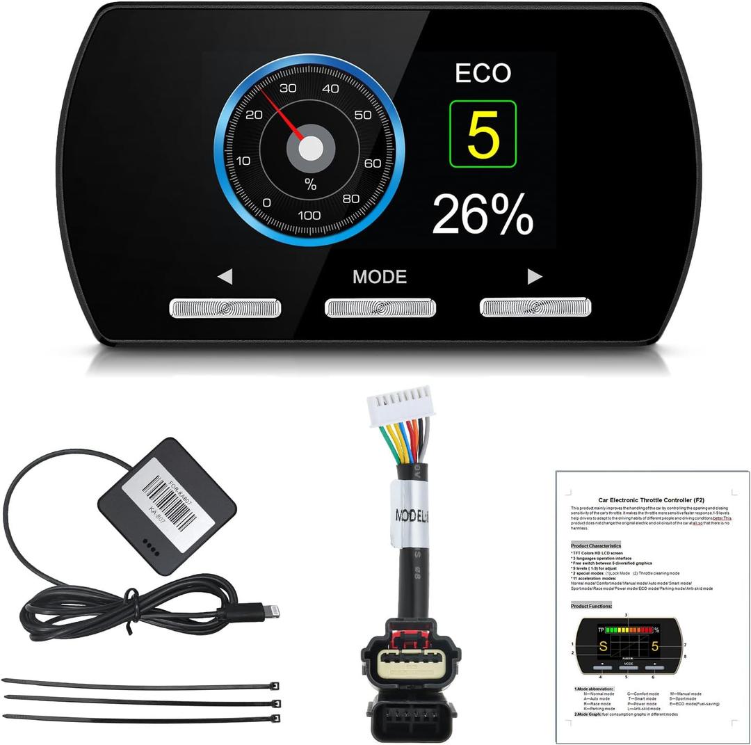 Throttle Response Controller 9 Drive Modes Throttle Controller Electronic Pedal Accelerator Compatible with Ford F150 F250-F550 Explorer Mustang Ranger Edge Taurus Fusion Focus,Land Rover,Mazda (861)