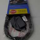 Custom-Fit for Tesla Steering Wheel Cover, Genuine Leather Steering Wheel Cover, Non-Slip, Breathable, for Tesla Accessories (Black (red blue line), for Tesla)