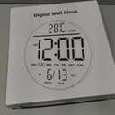 JALL 10" Large Digital Wall Clock with Seconds, Alarm Countdown Timer, Big LED Display, RGB Color, DST, Temperature, Mounted for Bedroom Living Room Office Classroom Gym, Xmas Birthday Gift, RGB