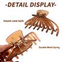 Hair Claw Clips for Thick Hair, 4 Pack - Extra Large Jelly Hair Claw Clips for Women, 4.75" Hair Accessories for Women Girls Gifts, Jelly 4 Colors