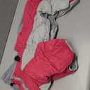 B Dog Coats for Large Dogs,XL Dog Coat,Warm Fleece Winter Coat with D-Ring,Back Zipper Pet Jacket for Large Dogs,Waterproof Pet Snow Jacket Clothes Snowsuit Beagle Corgi Border Collie,Pink,XL