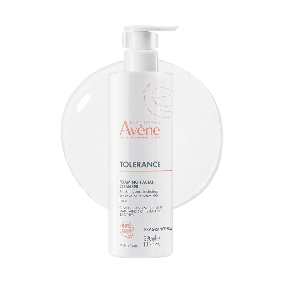 Avne Tolerance Daily Foaming Facial Cleanser, For All Skin Types Including Sensitive, Reactive Skin, Glycerin & Niacinamide Daily Use Face Wash, Fragrance-Free, Dermatologist Tested, Non-Comedogenic