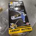 YELLOW JACKET Floor Jack 2.5 Ton Hydraulic Low Profile Aluminum and Steel Racing Car Jack with Fast Lifting Dual Pump, 5500 lbs Capacity (Blue)