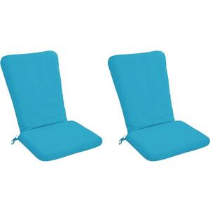 Adirondack Chair Cushion Set of 2-18''x18'' Seat & 18''x27'' Back, Outdoor Rocking Chair Cushions with Waterproof, Fade-Resistant, Removable & Machine-Washable Covers