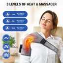 Heated Shoulder Wrap with Massage, Shoulder Heating Pad for Rotator Cuff Frozen Shoulder, Cordless Shoulder Heating Pads, Shoulder Massager with Heat