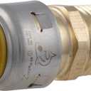 SharkBite Max 1/2 Inch MNPT Adapter, Push to Connect Brass Plumbing Fitting, PEX Pipe, Copper, CPVC, PE-RT, HDPE, UR120A