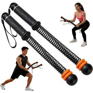 Cordless Battle Ropes with Adjustable Weight & Ropeless Battle Ropes for Home Gym Low Impact HIIT Strength Training for Men & Women (Black)