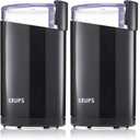 KRUPS Electric Coffee Grinder, Stainless Steel Blades, Black | 3 oz Capacity | 200W Motor | For Coffee Beans, Herbs & Nuts | Pack of 2