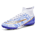 Men's Football Boots Indoor and Outdoor Football Shoes Sports Shoes Futsal Shoes TF Non-Slip Sole high top Football Boots, Size 36