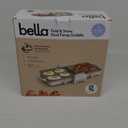 BELLA 10 x 20 in Fold-n-Store Dual Temp Griddle + 2 Slice Slim toaster, Fits-anywhere™ Kitchenware, Slim Toaster w 6 Shades Control & Griddle w EverGood™ Ceramic Nonstick Coating, Oatmilk