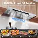 Range Hood Insert 36 inch, Stainless Steel Ductless Kitchen Hood
