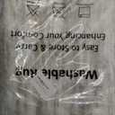 KOZYFLY Modern Abstract Kitchen Runner Rug, 2x5 Washable Rug Runner Non-Slip Soft Striped Hallway Runner Rugs, Beige Print Carpet Runner for Entryway Bathroom Laundry Room Foyer (Light Beige/Slate Pink)