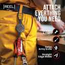 The Ultimate Retractable ID & Keychain Carabiner Big Clip, 32 Steel Cord, Unbeatable Durability - Perfect for Office, School, Hospital, Construction, Recreation, 8oz, 2 Pack