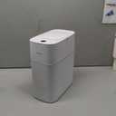 JOYBOS Bathroom Trash Can with Lid Automatic Garbage Can, 3 Gallon Slim Electric Waterproof Narrow Small Garbage Bin,Plastic Trash Bin, 14 L Motion Sensor Rubbish Can for Bedroom Office Toilet