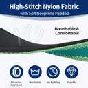 3 x Kazazoo Reflective Dog Collar with Soft Padding Dog Collar for Medium & Small Dogs, No Pull, Heavy Duty, Adjustable Nylon Collar with Quick-Release Buckle, Walking Training-Green-S