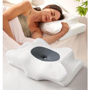 Dream Without Pain Cervical Neck Pillow for Sleeping, Ergonomic Side Sleeper Pillows for Adults, Cooling Orthopedic Pillow for Neck Relief Support, Memory Foam Pillows Back Stomach Sleepers