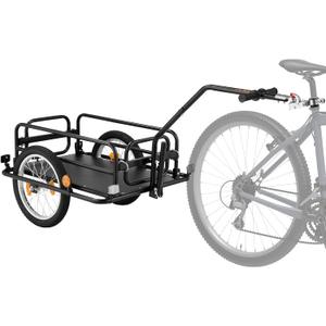 VEVOR Bike Cargo Trailer, 88/100/130/160 lbs Load Capacity, Heavy-Duty Bicycle Wagon Cart, Foldable Compact Storage with Universal Hitch