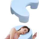 Side Sleeper Pillow with Arm Hole, Ergonomic Cooling Memory Foam Arm Pillows for Adults for Neck and Shoulder Pain Relief, Suitable for Side Sleepers with Neck Support