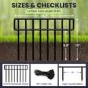 14 Pack Fence Panels 19.5 Ft(L) X 13Inch(H)Animal Barrier Fence - No Dig Fence Panels Dog Dig Fence Barrier Metal Small Garden Fence Border for Dog Rabbit Defense Bottom Blocker for Outdoor Yard Patio