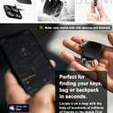 Air Tracker Tags 2 Pack - for iOS Only - Bluetooth Keys Finder Luggage Tracker Compatible with Apple Find My APP, Item Locator for Luggage, Backpack, Suitcases, Replaceable Battery (Black)