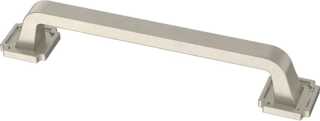 Franklin Brass 10 Pack Brushed Nickel Cabinet Handles 5-1/16 inch (128mm) Kitchen Cabinet Handles and Drawer Pulls for Cupboards and Dressers |Notched Backplate