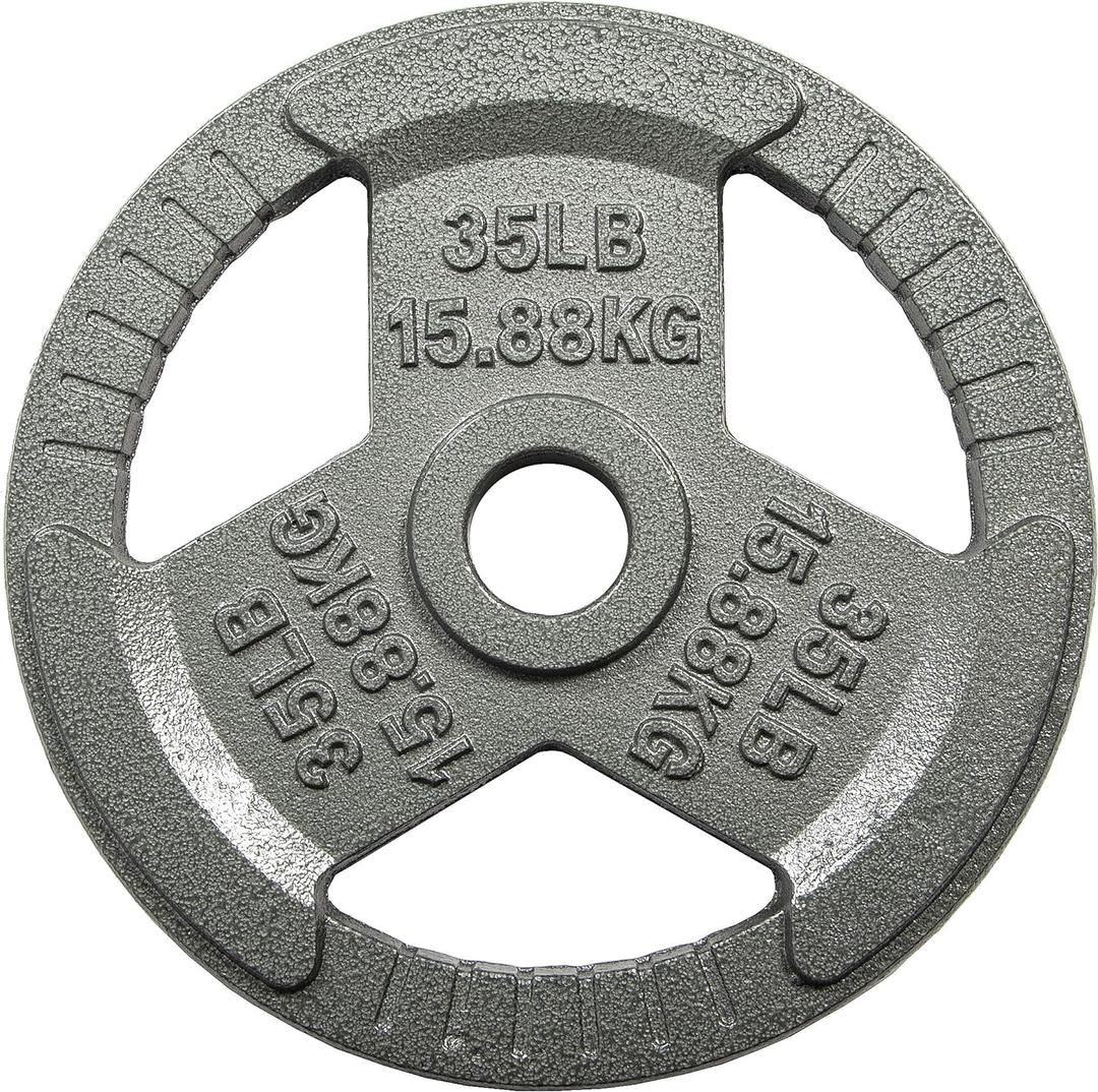 Cast Iron Plate Weight Plate for Strength Training and Weightlifting, Olympic or Standard, Multiple Sizes
