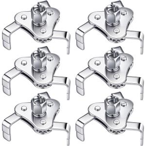6 Pack Universal Oil Filter Wrench Adjustable, 3 Jaw Oil Filter Removal Tool Set for 2-1/2'' to 4-9/16'' 64mm - 116mm, 2 Way Efficient Ratcheting Wrench for Car Truck Motorcycle Maintenance