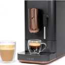 Caf Affetto Automatic Espresso Machine + Milk Frother | Built-In & Adjustable Espresso Bean Grinder | One-Touch Brew in 90 Seconds | Matte Black, 1.2 Liter, (C7CEBBS3RD3)