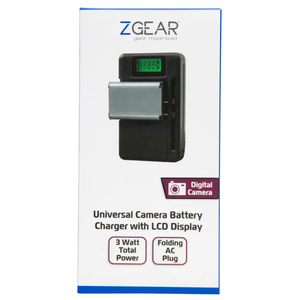 ZGEAR - Universal Camera Battery Charger W/LCD Charge Display