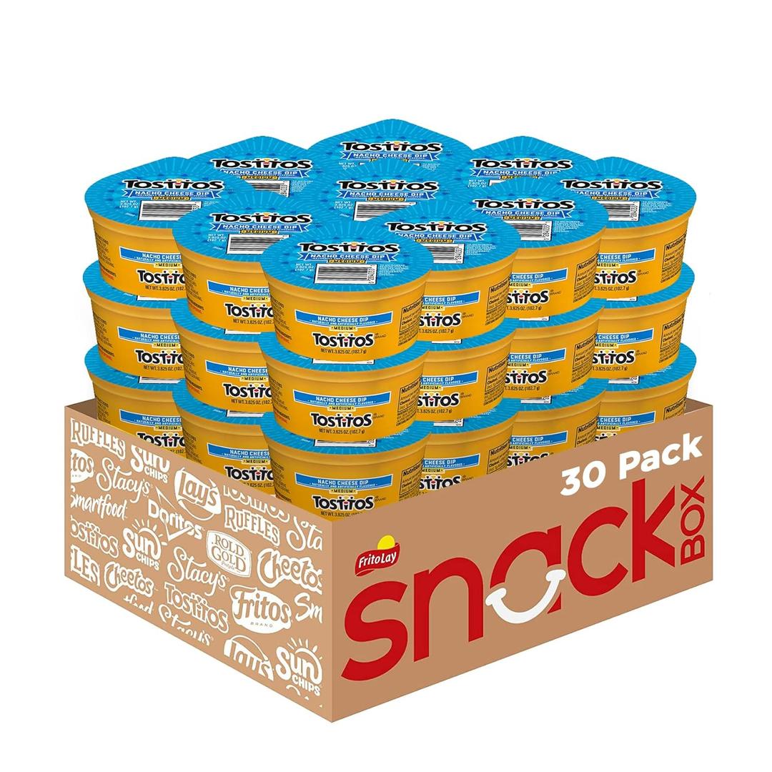 Tostitos Dips, Queso To Go Nacho Cheese Dip, Medium, 3.625 oz Cups (30 Pack), Best Before: 18/JUL/26