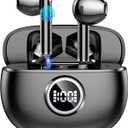 Wireless Earbuds, 2025 Bluetooth 5.3 Headphones HiFi Stereo Ear buds with ENC Noise Cancelling Mics, 40H Bluetooth Earbuds with Dual LED Display, IP7 Waterproof in Ear Earphones for Android iOS, Black
