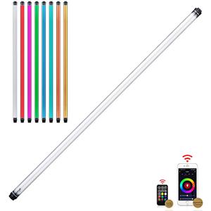 P120 RGB Handheld Photography Light, APP Control 1350 Lumen LED Video Light Wand 360Full Color 12 Lighting Modes CRI95 IP68 Waterproof Built-in Rechargeable Battery 3000k 5750k Colorful Stick