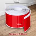 Vinyl Baseboard Molding Trim 4 Inch x 20 Feet Peel and Stick Baseboard Trim Flexible PVC Cove Base Moulding Self-Adhesive Trim for Garage Bathroom Cabinet Floor Walls, White