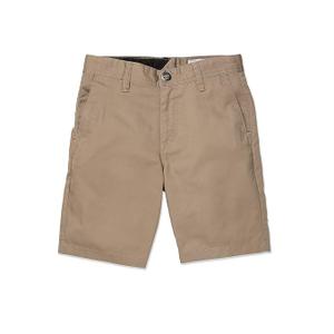 Volcom Frickin Chino Shorts (Big Little Boys Sizes) (23, Charcoal Heather 1), Khaki 1