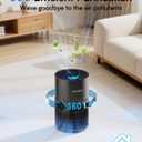 Air Purifiers for Home Bedroom Up to 1250 Ft, H14 True HEPA Room Air Purifiers for Bedroom With Sleep Mode Light Mode & Aroma Function Air Cleaner Smoke Odor Dust Pollen Pet Dander (Black)