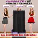 RunNico 59'' x 31.5'' Privacy Curtain for Dance Bag, Portable Dancer Changing Curtain with Storage Bag, Backstage Privacy Changing Room for Training Competition Outdoor Camp (Dance Bag Not Included)