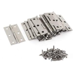 20Pcs Stainless Steel Folding Hinges 3 inch Door and Window Hinges assigned 120 Screws
