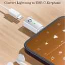 USB C to Lightning Audio Adapter, USB C Male to Lightning Headphone Earphone Female Converter for iPhone 15 Series, iPad, MacBook and More Other Type C Devices