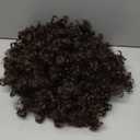 yuehong Short Fluffy 70s 80s Disco Afro Wigs Synthetic Anime Cosplay Fancy Funny Wigs for Unisex Men Women (Dark Brown)