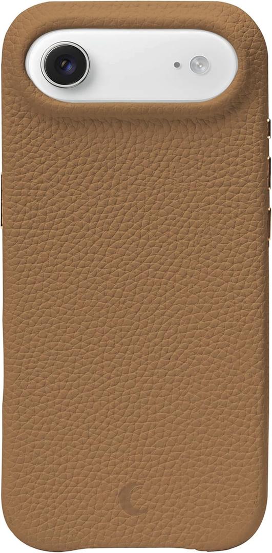 Luner - for iPhone 17 Air - Premium Vegan Leather Phone Case [Compatible with Magsafe] - Elegant, Style and Eco-Friendly - Light Brown