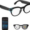 padom AI Smart Glasses with Camera 4K, 1080p HD Video Recording Glasses, 8MP Bluetooth Sunglasses for Men & Women, Al-Powered Wearable Tech, Hands-Free Camera Glasses for Outdoors Travelers/Vloggers