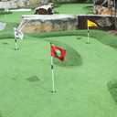 Golf Flagstick, Practice Putting Green Flag Stick for Yard, Pole Pin Flagpole Portable Mini Golf Flag Sticks 2 Section Design for Backyard 3Pcs & 1Pc