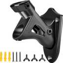 Stainless Steel Heavy Duty Flag Pole HolderWall Mount House & Estate Flag Pole Bracket Flag Pole mounting Bracket 2 Positions for 1 Flag Pole (Black)