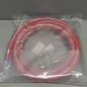 10FT Fuel Line Hose 6AN 10mm 3/8" High Pressure Hose 2.8Mpa 400PSI for Fuel Systems Engines Tube Hose Multiple Size Options,Implementation Standards:EN854,Red (Attached Hose Clamp)